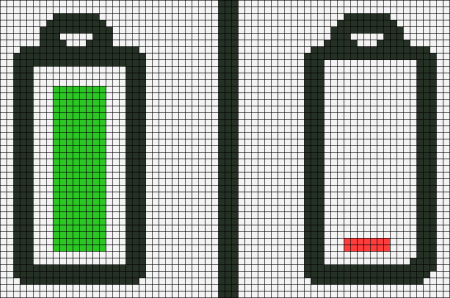 Айфон по клеточкам в тетради
