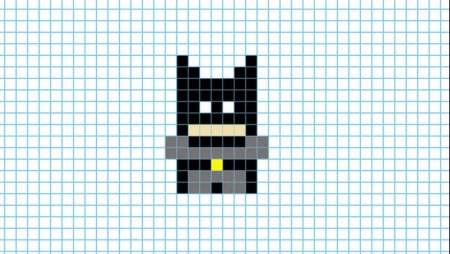 Рисование по клеточкам Бэтмен