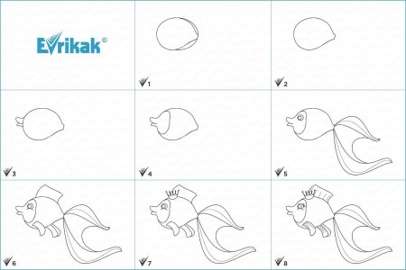 Золотая рыбка рисунок