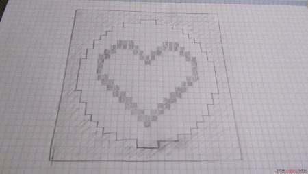 Рисунки по клеточкам карандашом