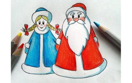 Рисование Деда Мороза и Снегурочки
