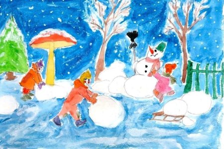 Рисунок на тему Зимушка зима в детский сад