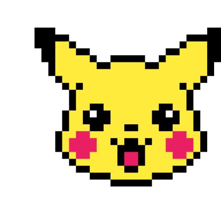 Рисунок по клеточкам Пикачу легкие