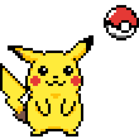 Пикачу пиксель арт