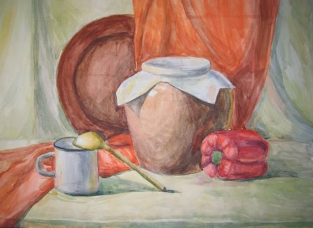 Поэтапное рисование натюрморта