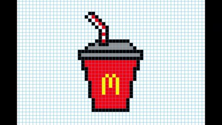 Рисунки по клеточкам макдональдс