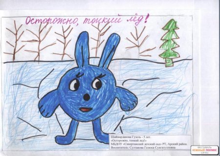 Осторожно тонкий лед рисунок
