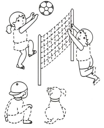Раскраска игра в мяч