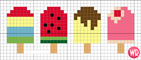 Рисунки по клеточкам простые