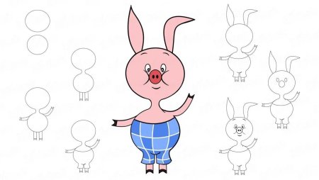 Пятачок из Винни пуха рисунки детей