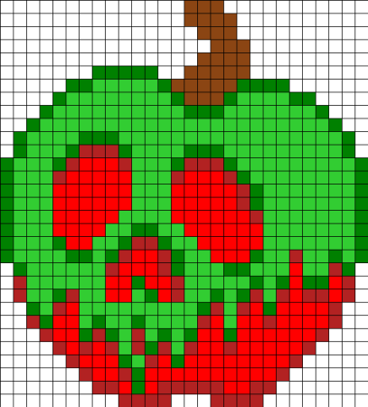 Рисование по клеточкам фрукты маленькие