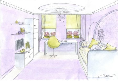 Гостиная для раскрашивания