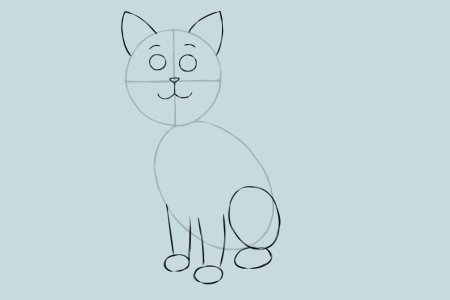 Лёгкие рисунки кошек