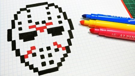 Рисование по клеточкам пикселька