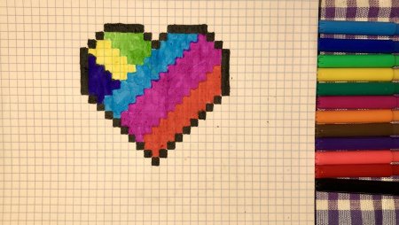 Подарок маме по клеточкам