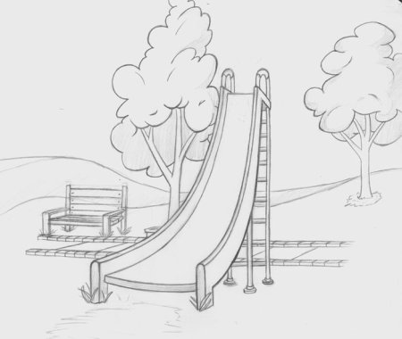 Парк карандашом