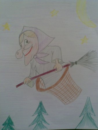 Рисование бабы яги