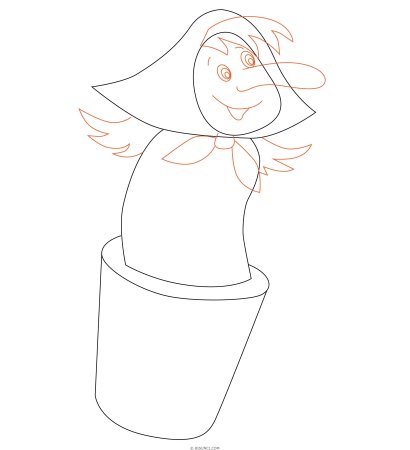 Раскраска баба Яга для детей