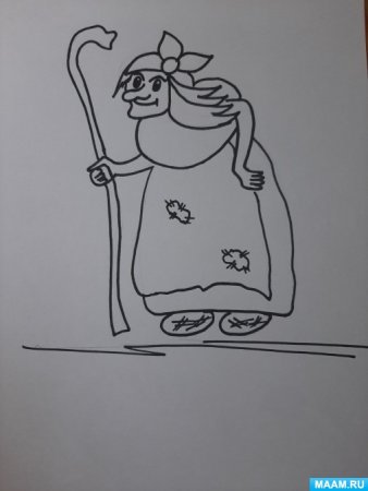Рисование бабы яги