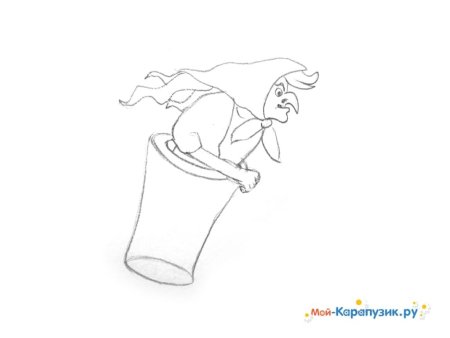 Как нарисовать бабу Ягу поэтапно