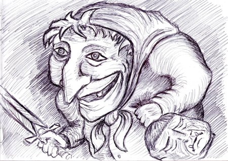 Маленькая баба Яга рисунок