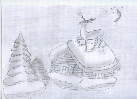 Рисунки на тему зима легкие