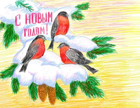 Зимние картинки для срисовки