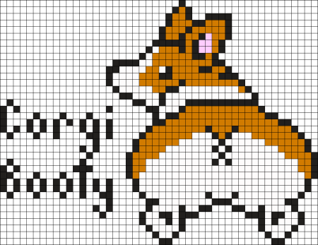 Корги по клеточкам