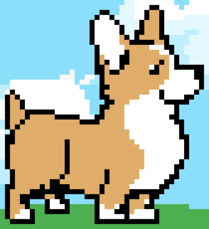 Собачка по клеточкам