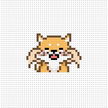 Рисование по клеточкам корги