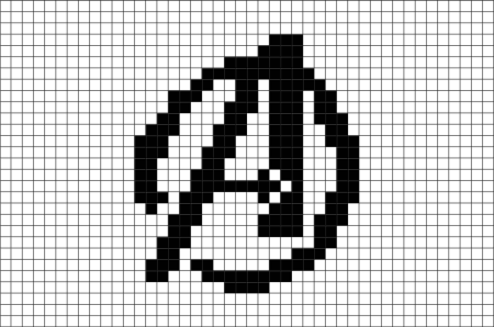 Рисунки по клеточкам черные маленькие