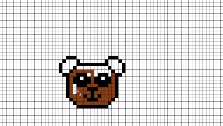 Рисование по клеточкам мишка