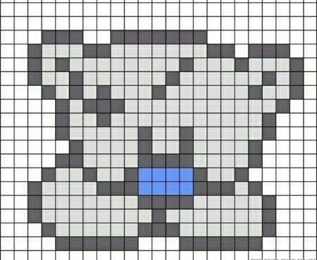 Мордочки животных по клеточкам