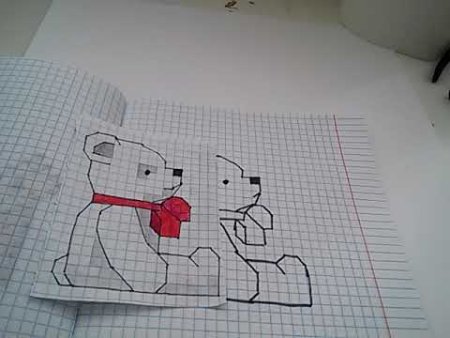 Рисунки по клеткам маленькие