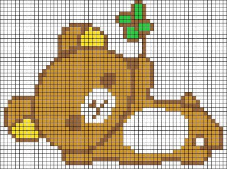 Рисунки по клеточкам Панда