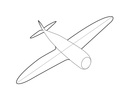 Рисунок самолёта для детей 1 класса