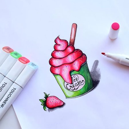 Скетчи маркерами лёгкие