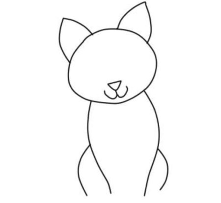 Поэтапное рисование кошки для детей