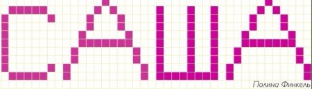 Рисование по клеточкам имена