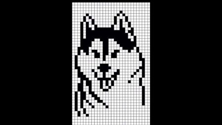 Рисование по клеткам хаски