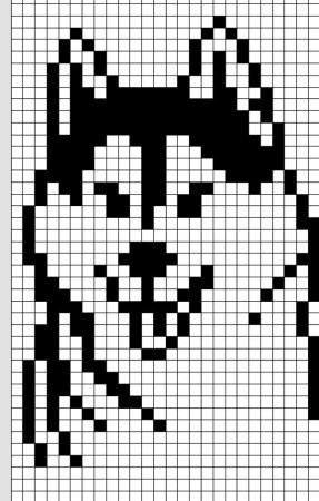 Pixel хаски 128x32