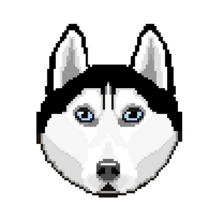 Хаски по клеточкам