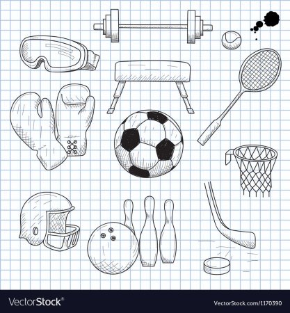 Зарисовки спортивного инвентаря