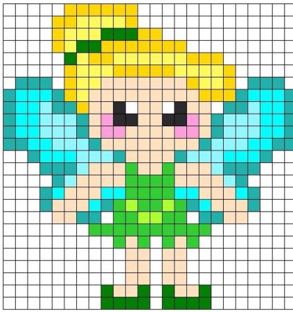 Принцессы по клеточкам в тетради