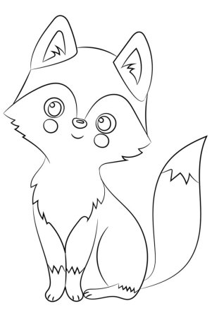 Нарисовать лисичку карандашом