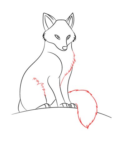 Поэтапное рисование лисы