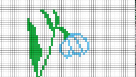 Рисование по клеткам цветок