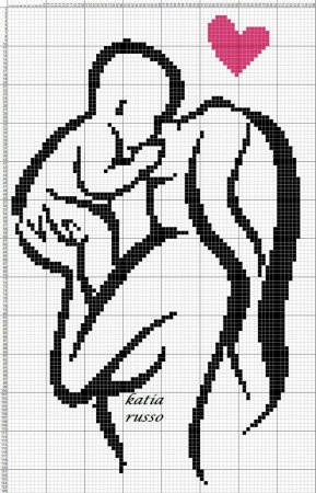 Монохромная вышивка детская