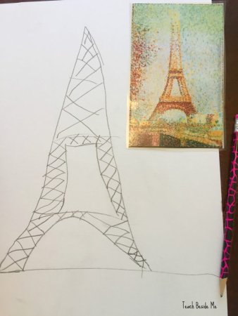 Эйфелева башня рисунок для начинающих
