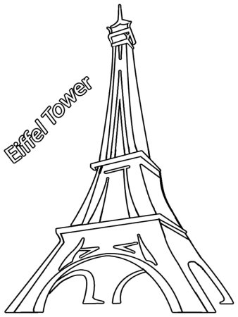 Раскраска эльфивая башня в Париже